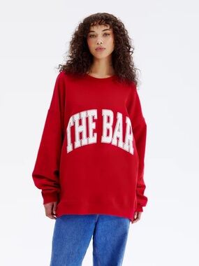 The bar varsity sweatshirt - red
